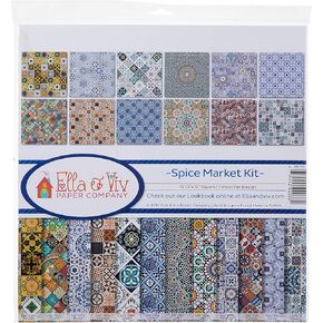 Ella & Viv by Reminisce EAV-1013 Spice Market Scrapbook Collection Kit, Original Version, Multicolor