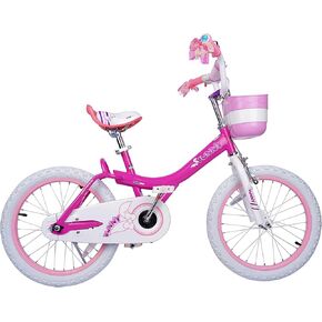 دراجة الأطفال من Royalbaby Girls Princess Bike مع سلة وواقيات الطين مقاس 14 16 18 بوصة للأطفال الصغار المبتدئين للأعمار من 3 إلى 10 سنوات، خيارات عجلات التدريب in Kuwait