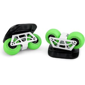 FreeSkates Portable Roller Road Drift Skates Plate, with Aluminum Alloy Deck Non-Slip, Board Split Skateboard with PU Wheels High-end Bearings