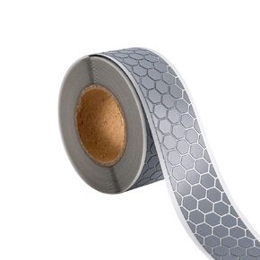 High Visibility Iron On Silver Reflective Heat Transfer Vinyl Tape for Clothing Honeycomb-Shaped (1 Inch x 10 Yard) in Kuwait