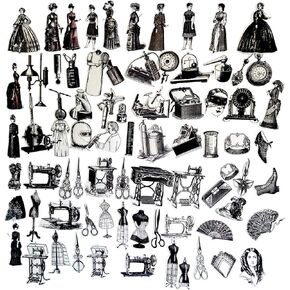 77pcs Vintage Stickers for Scrapbooking Ephemera for Junk Journals Retro Paper for Scrapbook Supplies Kit, Translucent Embellishments for Aesthetic Ephemera,Collage,Travel by Vilikya in Kuwait