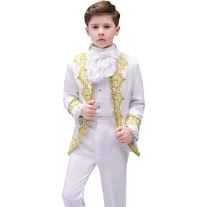 Boy Prince Costume Victorian Gothic Palace Blazer Suit Royal King Outfit Party Cosplay Halloween Costumes Kids in Kuwait