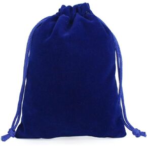 KUPOO 50 Pack 4x6 Inch Black Drawstrings Velvet Bags for Jewelry,Velvet Drawstring Bags,Drawstring Bags,Wedding Favors,Party Favors (Blue)