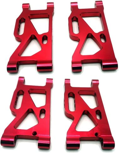 RIAARIO 1:14 Scale RC Truck Front/Rear Swing Arm Set (Including Allen Screws + Polished Rod Needed for Assembly) - Aluminum Alloy - Red in Kuwait
