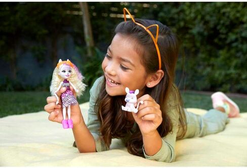 Enchantimals Zadie Zebra Doll (6-in) & Ref Animal Friend Figure from Sunny Savanna Collection, Small Doll with Removable Skirt and Accessories, Great Gift for 3 to 8 Year Olds in Kuwait