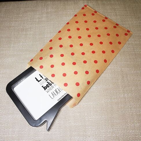 CuteBox Flat Paper Red Polka Dot Kraft Gift Bags (4" x 6") for Merchandise, Crafts, Party Favors, Retail, Handmade Goods, Arts and Crafts, Outdoor Events, Holidays, Weddings 100pc in Kuwait