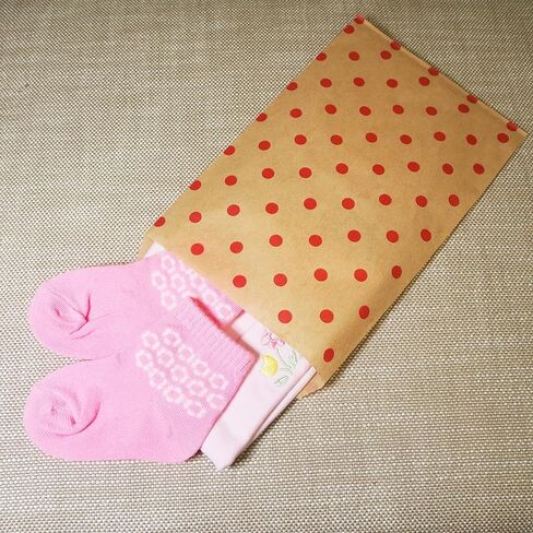 CuteBox Flat Paper Red Polka Dot Kraft Gift Bags (4" x 6") for Merchandise, Crafts, Party Favors, Retail, Handmade Goods, Arts and Crafts, Outdoor Events, Holidays, Weddings 100pc in Kuwait