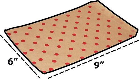 CuteBox Flat Paper Red Polka Dot Kraft Gift Bags (4" x 6") for Merchandise, Crafts, Party Favors, Retail, Handmade Goods, Arts and Crafts, Outdoor Events, Holidays, Weddings 100pc in Kuwait