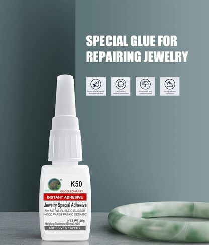 غراء مجوهرات Weglau، لاصق مجوهرات احترافي للربط السريع، مناسب لربط المجوهرات والحرف اليدوية الأخرى، غراء المجوهرات لصنع المجوهرات - 20 جم in Kuwait
