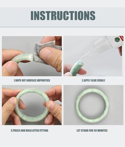 غراء مجوهرات Weglau، لاصق مجوهرات احترافي للربط السريع، مناسب لربط المجوهرات والحرف اليدوية الأخرى، غراء المجوهرات لصنع المجوهرات - 20 جم in Kuwait