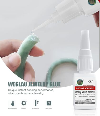 غراء مجوهرات Weglau، لاصق مجوهرات احترافي للربط السريع، مناسب لربط المجوهرات والحرف اليدوية الأخرى، غراء المجوهرات لصنع المجوهرات - 20 جم in Kuwait
