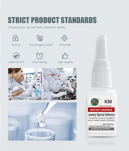 غراء مجوهرات Weglau، لاصق مجوهرات احترافي للربط السريع، مناسب لربط المجوهرات والحرف اليدوية الأخرى، غراء المجوهرات لصنع المجوهرات - 20 جم in Kuwait