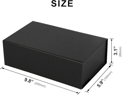 PACKHUB 1 قطعة صندوق هدايا أبيض مع أغطية، 9.8 × 5.9 × 3.1 في علب هدايا قابلة للطي بإغلاق مغناطيسي لعيد الميلاد، وعيد الأم، وعيد الأب، والتخرج، وحفلات الزفاف، وهدايا أعياد الميلاد (قطعة واحدة) in Kuwait