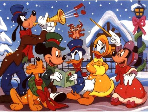 DIY 5D الماس اللوحة بواسطة أرقام مجموعات، 16 "X12" DonaDuck Snowfield Paradise عيد الميلاد لوحات DIY كريستال حجر الراين الماس التطريز الكامل الحفر عبر الابره عدة الفنون الحرفية للديكور in Kuwait