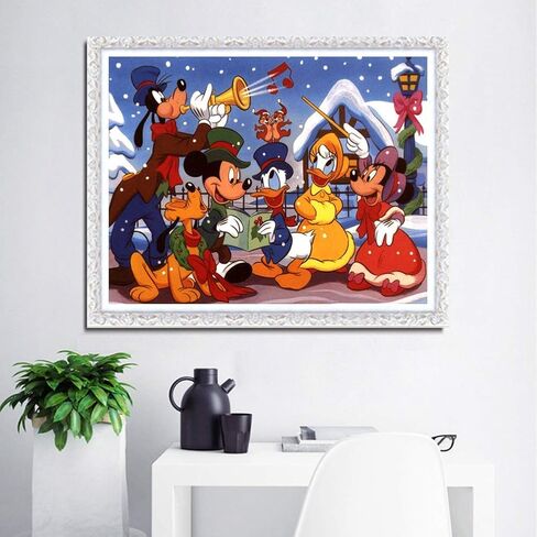 DIY 5D الماس اللوحة بواسطة أرقام مجموعات، 16 "X12" DonaDuck Snowfield Paradise عيد الميلاد لوحات DIY كريستال حجر الراين الماس التطريز الكامل الحفر عبر الابره عدة الفنون الحرفية للديكور in Kuwait