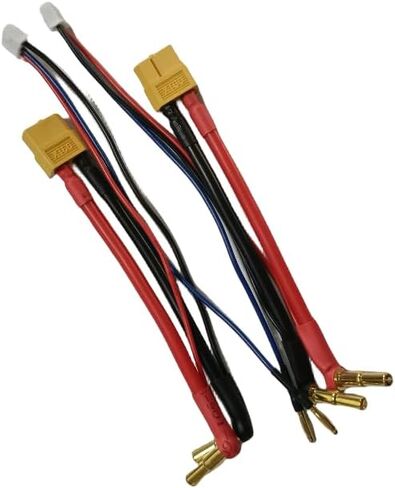 Hengfuntong-Elec 2S RC Car LCG Hardcase LiPo Battery XT60 Plug with 4stepped5mm 2mm 12awg 100mm JST-XH3P 22awg 150mm 2packs in Kuwait