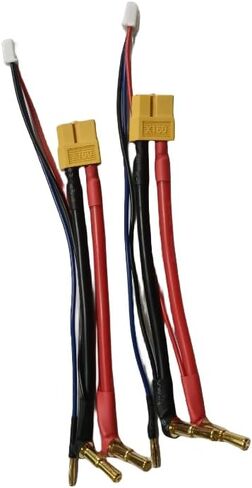 Hengfuntong-Elec 2S RC Car LCG Hardcase LiPo Battery XT60 Plug with 4stepped5mm 2mm 12awg 100mm JST-XH3P 22awg 150mm 2packs in Kuwait
