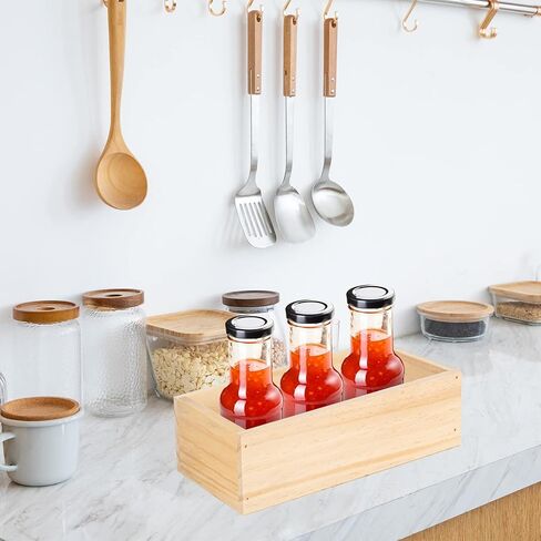 ليبو هوم صندوق زراعة خشبي مستطيل الشكل، صندوق تخزين خشبي طبيعي ريفي، صندوق نافذة للحرف اليدوية للمقتنيات وديكور المنزل والنباتات العصارية in Kuwait