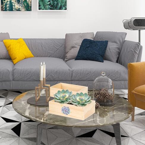 ليبو هوم صندوق زراعة خشبي مستطيل الشكل، صندوق تخزين خشبي طبيعي ريفي، صندوق نافذة للحرف اليدوية للمقتنيات وديكور المنزل والنباتات العصارية in Kuwait