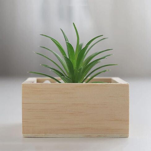 ليبو هوم صندوق زراعة خشبي مستطيل الشكل، صندوق تخزين خشبي طبيعي ريفي، صندوق نافذة للحرف اليدوية للمقتنيات وديكور المنزل والنباتات العصارية in Kuwait