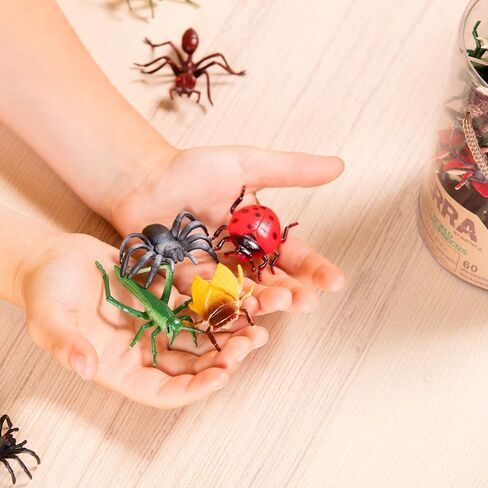 Terra by Battat – 60 Pcs Lizards Animal Tube – Realistic Plastic Animal Toys – Reptile & Amphibian Figurines – Frog, Alligator, Snake & More for Kids and Toddlers 3+ in Saudi Arabia