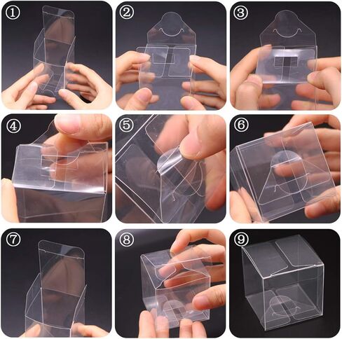 30 قطعة من صندوق الحلوى الشفاف من GGOUPTY مقاس 2 بوصة × 2 بوصة × 2 بوصة علب هدايا مفضلة صناديق مكعبات بلاستيكية شفافة للكب كيك وحفلات الزفاف وعيد الميلاد in Kuwait