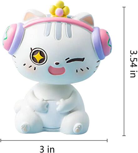 4 قطع مجسمات للقطط، ديكورات لوحة عدادات السيارة، لعبة كرتونية، ملحقات المكتب، ملحقات الكابينة، الديكور الداخلي، أفضل هدية (4 قطع) in Kuwait