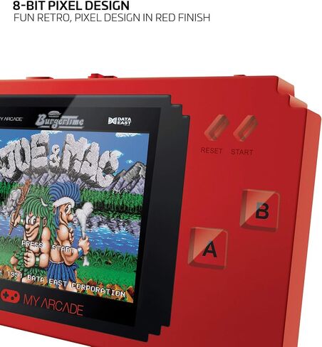 وحدة التحكم في الألعاب المحمولة My Arcade Pixel Player: 300 لعبة ذات طراز قديم بالإضافة إلى 8 بيانات شرقية، تعمل بالبطارية أو Micro USB، شاشة ملونة، مقبس مخرج AV للتلفزيون، مكبر الصوت، التحكم في مستوى الصوت، مقبس سماعة الرأس in Kuwait