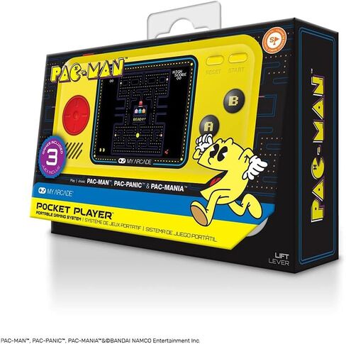 وحدة التحكم في الألعاب المحمولة My Arcade Pixel Player: 300 لعبة ذات طراز قديم بالإضافة إلى 8 بيانات شرقية، تعمل بالبطارية أو Micro USB، شاشة ملونة، مقبس مخرج AV للتلفزيون، مكبر الصوت، التحكم في مستوى الصوت، مقبس سماعة الرأس in Kuwait