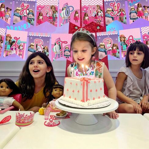 American Doll Birthday Supplies, American Doll Birthday Party Decorations, American Doll Theme Birthday Party Decorations Includes Cake Topper,Ballons,Banner in Saudi Arabia