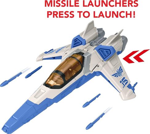 Mattel Disney and Pixar Lightyear Vehicle & Figure Toy, 20-in XL-15 Spaceship with 5-in Buzz Figure, Eject Action & Projectiles in Saudi Arabia