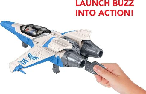 Mattel Disney and Pixar Lightyear Vehicle & Figure Toy, 20-in XL-15 Spaceship with 5-in Buzz Figure, Eject Action & Projectiles in Saudi Arabia