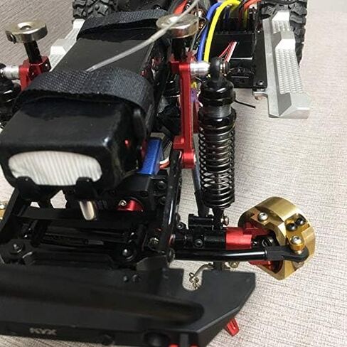 KYX Racing 126g/pcs Brass Heavy Weight Steering Knuckle Upgrades Parts Accessories for RC Crawler Car Axial SCX10 II 90046 in Saudi Arabia