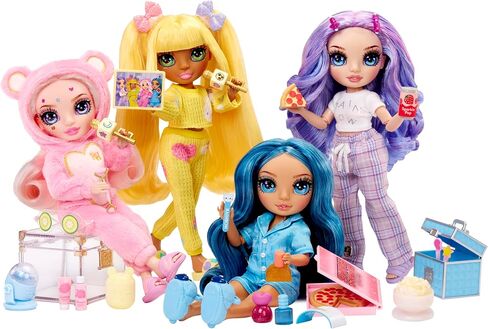 Rainbow High Jr High PJ Party-Skyler (Blue) 9" Posable Doll with Soft Onesie, Slippers, Play Accessories, Kids Toy Ages 4-12 Years in Saudi Arabia