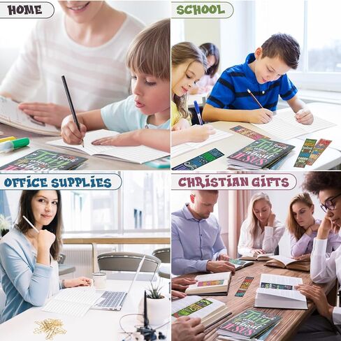 72Pcs Christian Gifts Bulk 24 Bible Verse Bookmark 24 Inspirational Notepads Mini Motivational Notebook 24 Cross Page Clips Scripture Book Marks Bible Journal for School Office Travel Church Supplies in Kuwait