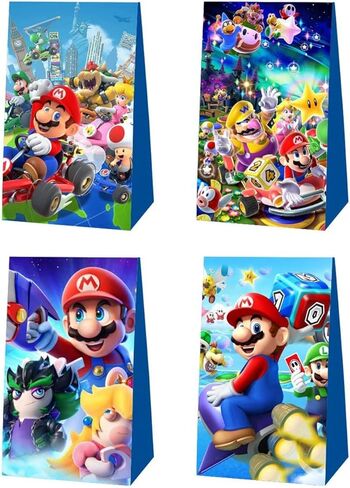 24 قطعة من حقائب حفلات ماريو، لوازم الحفلات بطابع ماريو، حقيبة ماريو لحفلات اعياد الميلاد للاطفال in Kuwait