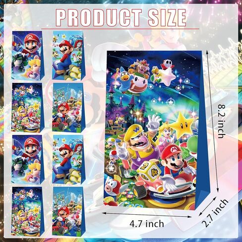 24 قطعة من حقائب حفلات ماريو، لوازم الحفلات بطابع ماريو، حقيبة ماريو لحفلات اعياد الميلاد للاطفال in Kuwait