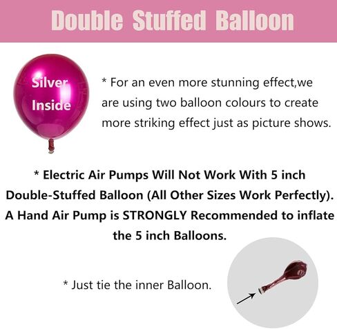 اوينييرو مجموعة قوس اكليل بالونات كروم بلون زهري فاقع وابيض رملي، 145 قطعة، بالونات ذهبية معدنية محشوة مزدوجة لحفلات استقبال المولود واعياد الميلاد والخطوبة والذكرى السنوية in Kuwait