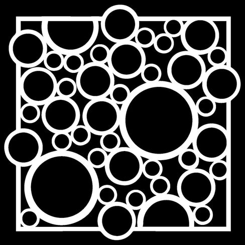 STENCIL BUBBLE REBOUND 6X6 in Kuwait