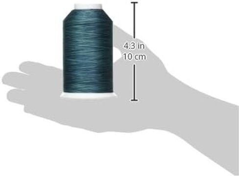 YLI 2443007V 3 طبقات آلة القطن اللحف خيط متنوع، 3000 ياردة ، أزرق مخضر in Kuwait