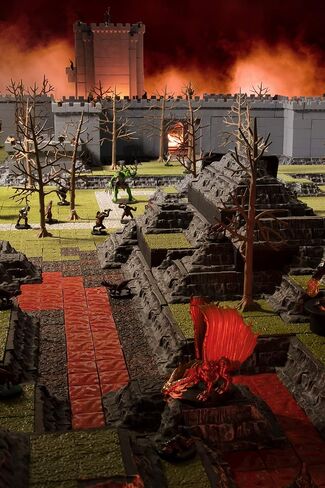 Monster Adventure Terrain - حزمة توسيع البلاط ذات النمط المتموج 50 قطعة - مجموعة بلاط قابلة للطلاء مقاس 1 × 1 بوصة - سهلة التركيب تخلق تضاريس مذهلة على سطح الطاولة في دقائق in Kuwait