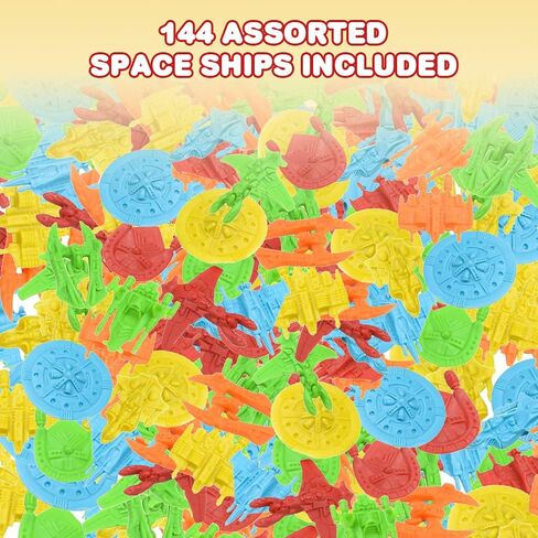 ArtCreativity Small Spaceship Toys for Kids, Set of 144, Outer Space Party Favors for Children, Space Ship Toys in Assorted Colors, Galactic Party Goodie Bag Fillers, Holiday Stocking Stuffers in Saudi Arabia