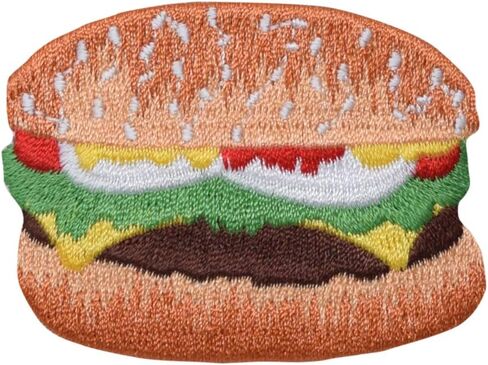 Hamburger - Cheeseburger - Food - Embroidered Iron on Patch in Saudi Arabia