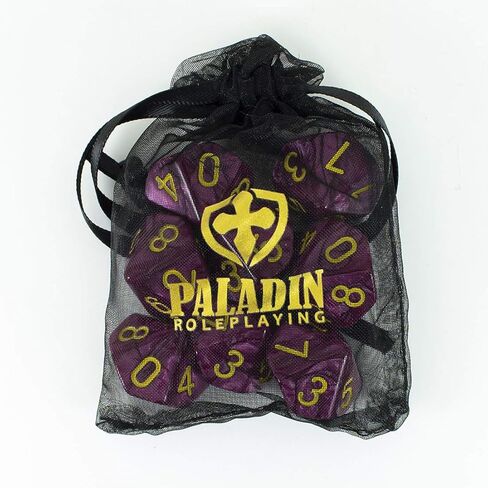 Paladin لعب الأدوار المارون بيرل النرد - مجموعة 8 D10 - 'Plum' in Kuwait