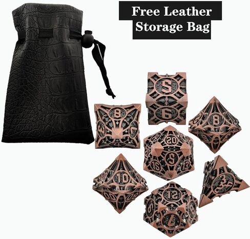 مجموعة نرد DND D&D مجموعة نرد معدنية متعددة السطوح MTG RPG باثفندر باثفايندر لعب الأدوار D20 ملحقات لعبة النرد-بقع الدم in Kuwait