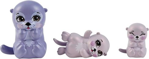 Enchantimals Family Toy Set, Ottavia Otter Doll (6-in) with Little Sibling Dolls (4-in) and 3 Otter Animal Figures, Great Gift for Kids Ages 3 and Up in Kuwait