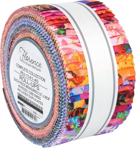 Christiane Marques Florence Roll Up 40 2.5-inch Strips Jelly Roll Robert Kaufman Fabrics RU-1141-40 in Saudi Arabia