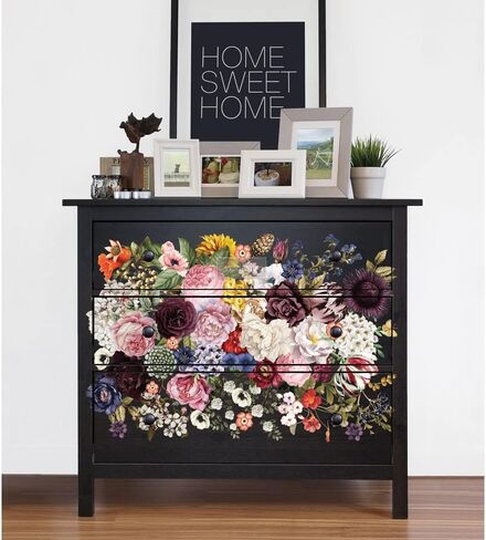 Redesign with Prima Wondrous Florals Decor Transfer Rub on Transfers for Furniture Vintage Rub on Transfers Stickers for Furniture Kitchen Wall Hallway 655350642341 Redesign-Transfer in Saudi Arabia