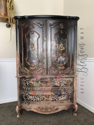 Redesign with Prima Wondrous Florals Decor Transfer Rub on Transfers for Furniture Vintage Rub on Transfers Stickers for Furniture Kitchen Wall Hallway 655350642341 Redesign-Transfer in Saudi Arabia
