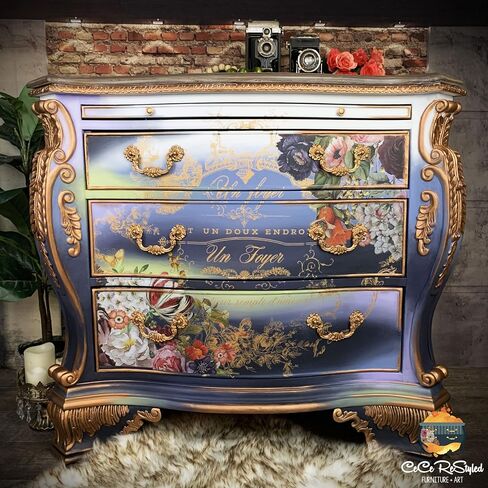 Redesign with Prima Wondrous Florals Decor Transfer Rub on Transfers for Furniture Vintage Rub on Transfers Stickers for Furniture Kitchen Wall Hallway 655350642341 Redesign-Transfer in Saudi Arabia